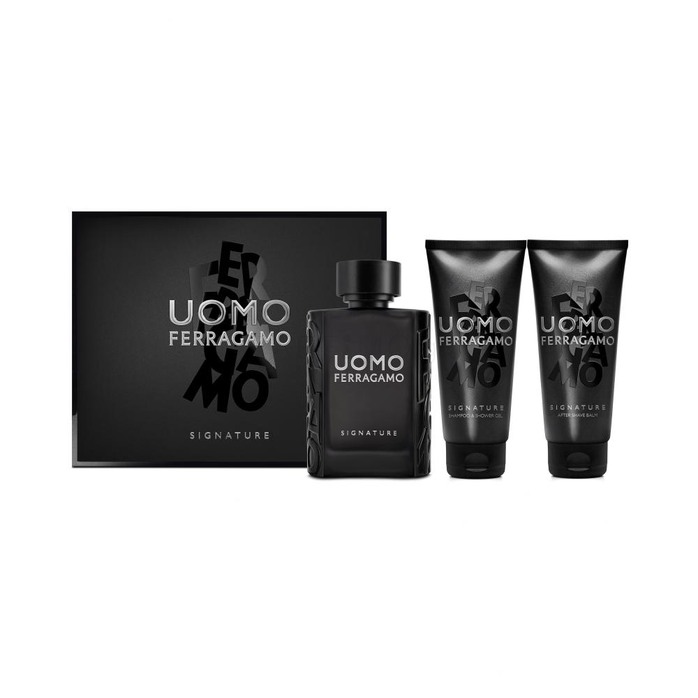 Salvatore Ferragamo Uomo Signature Pour Homme Eau de Parfum 100ml & Shower Gel 100ml & After Shave 100ml